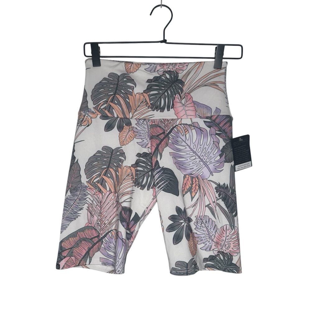 Onzie High Rise Biker Shorts in the Boho Botanical print womens S/M athletic